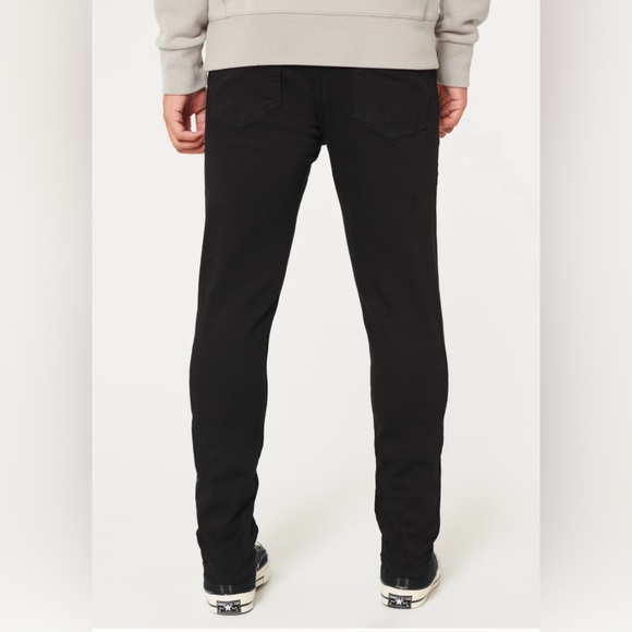 NWT Hollister No Fade Black Distressed Destroyed Athletic Skinny Jeans, 31 X 32 - Picture 2 of 12